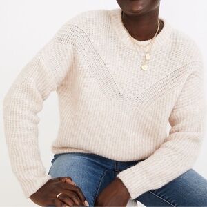Madewell Belfiore Ribbed Pullover Sweater Women’s Clothing Heather Sz M